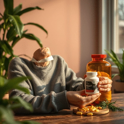 Lifestyle image of health supplements in use