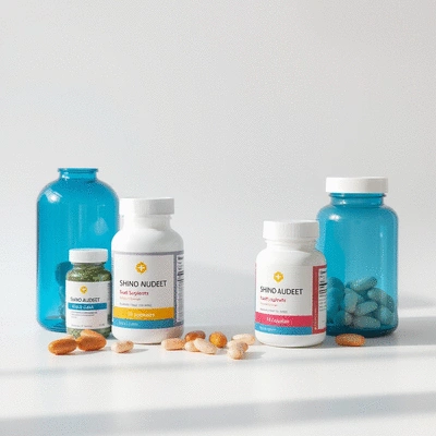 High-quality image of health supplements on display