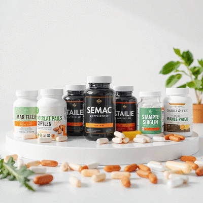 Health supplements on display