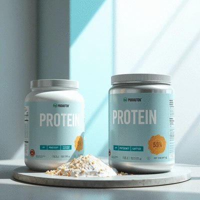 Image showcasing a subscription model for protein powders