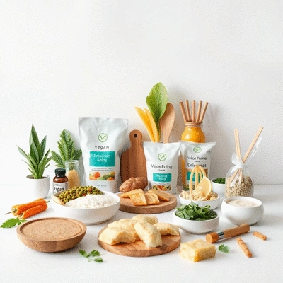 Vegan product display