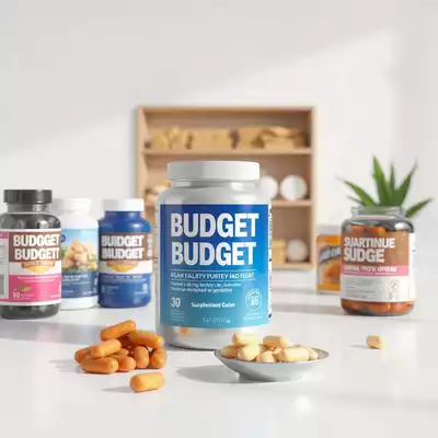 Visual representation of budget scenarios for supplement brands