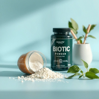Healthy lifestyle with probiotic powder