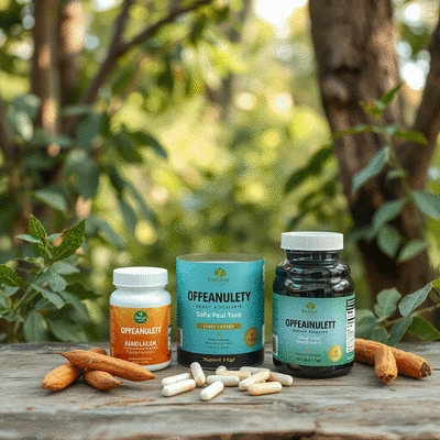 Lifestyle image featuring health supplements