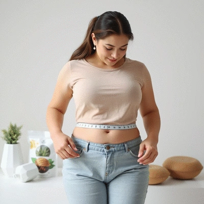 Lifestyle image of weight loss products in use