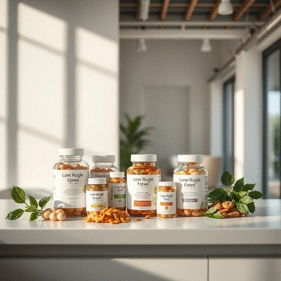 Herbal supplement products display