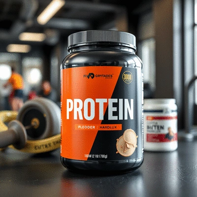 Image of a protein powder brand mockup