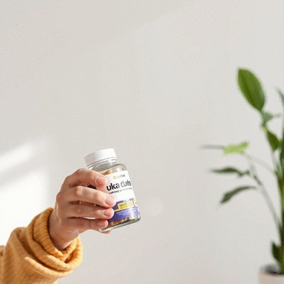 User using a health supplement product