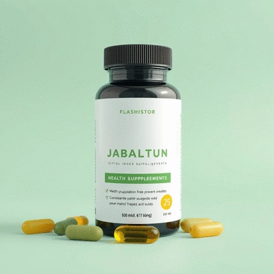 Product showcasing health supplements