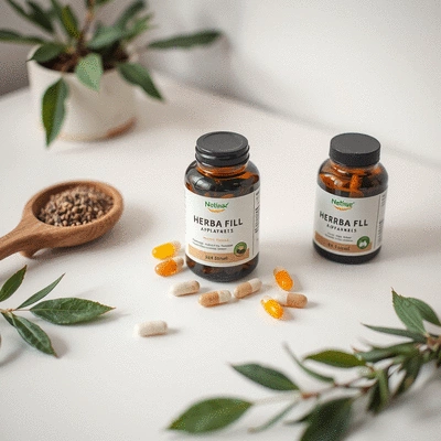 Lifestyle image of herbal supplements