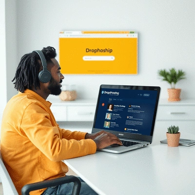 User using dropship webhosting service