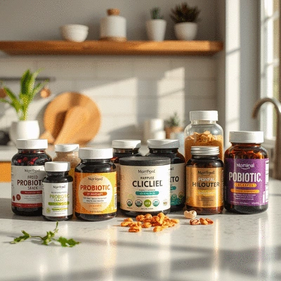 Lifestyle image of probiotic supplements