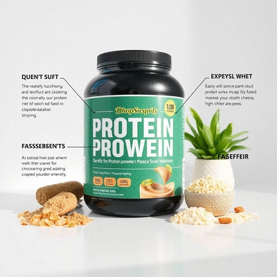 Visual representation of key benefits of dropshipping for protein powder