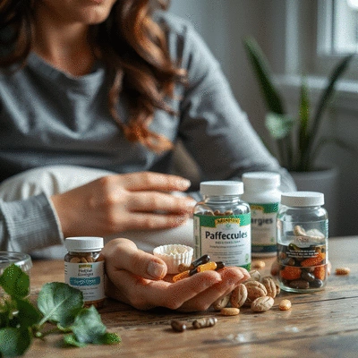 Lifestyle image of health supplements in use
