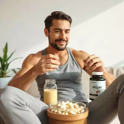 Lifestyle imagery of supplement products in use