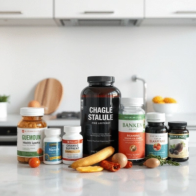 Lifestyle shot of health supplements