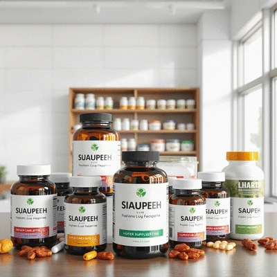 Clean and organized supplement labels on products