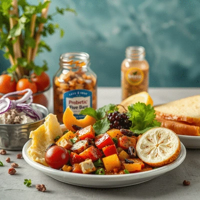 Healthy meal prep with probiotics