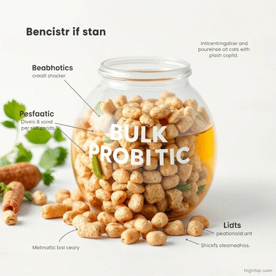 Image illustrating benefits of bulk probiotics
