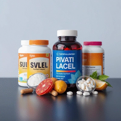 Visual representation of key components for success in private label supplement marketing