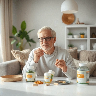 Lifestyle image of someone using health supplements